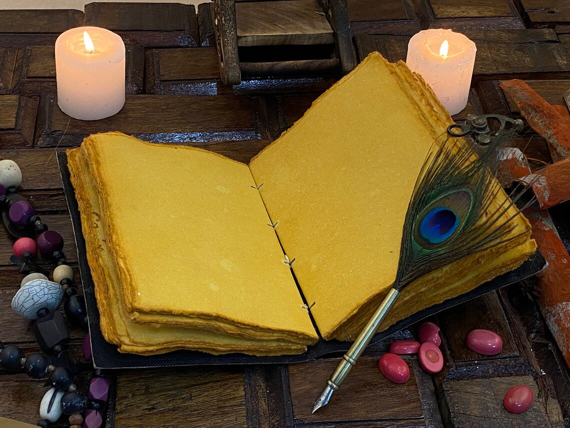 Grimoire Journal – Lovers Tarot Skull Notebook