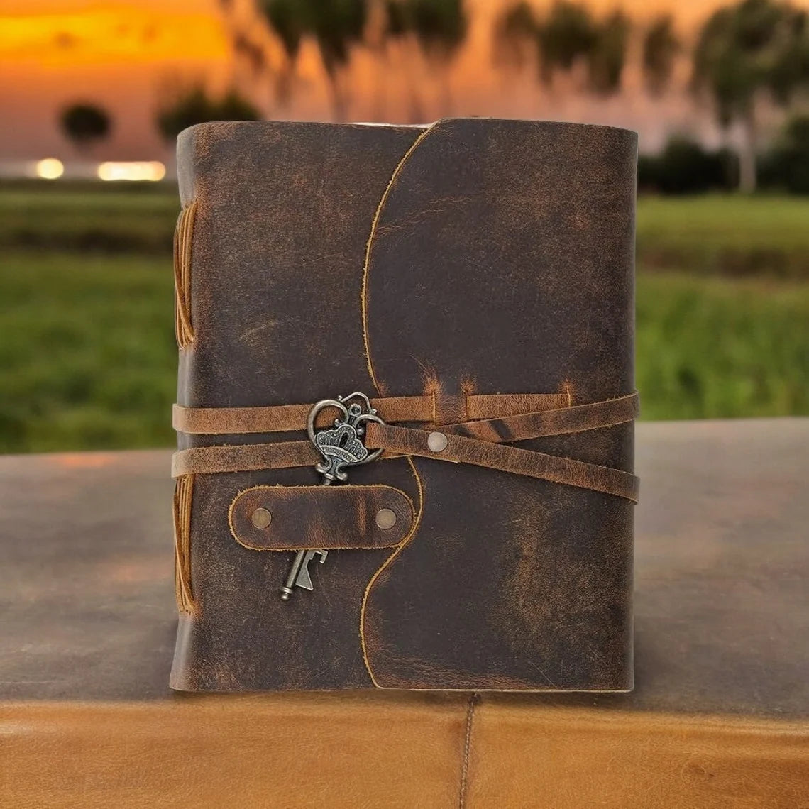 Vintage Leather Grimoire Journal