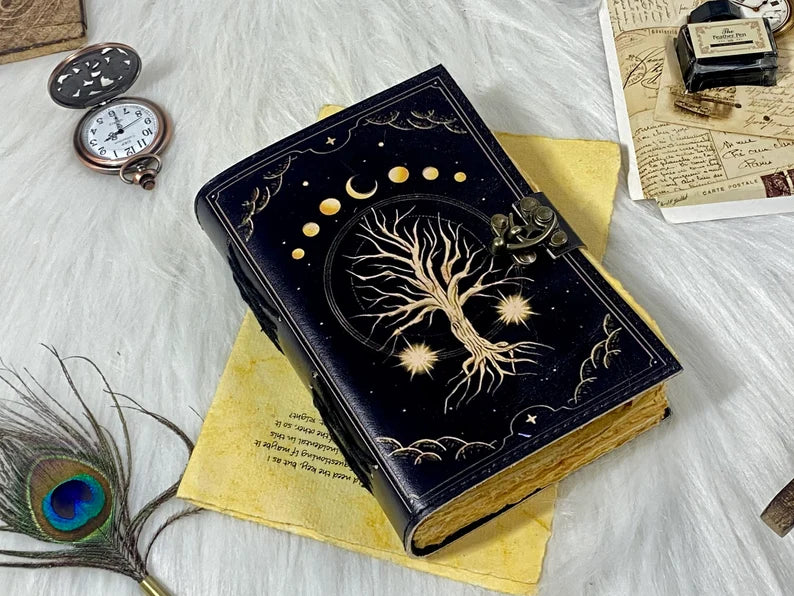 Tree of Life Leather Journal – Travel Notebook 5x7 inch, 200 pages