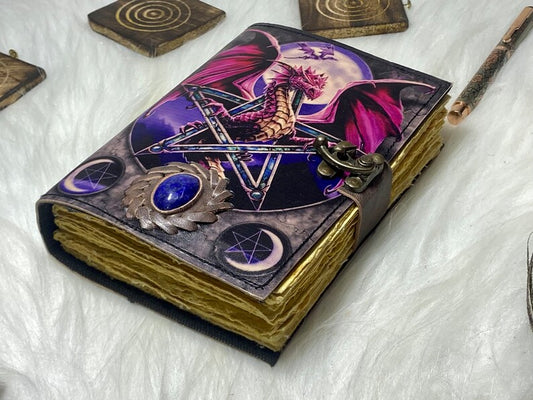 Dragon Leather Grimoire Journal