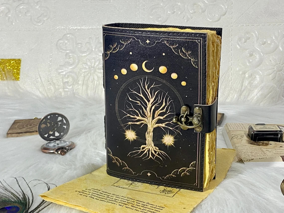 Tree of Life Leather Journal – Travel Notebook 5x7 inch, 200 pages