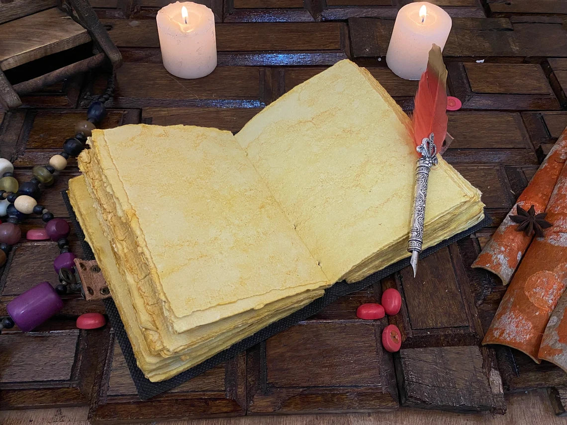 Sunflower Leather Journal – Handmade Writing Notebook 5x7 inch , 200 pages