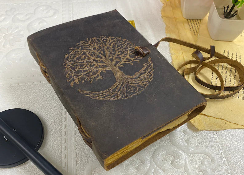 Tree of Life Leather Grimoire Journal