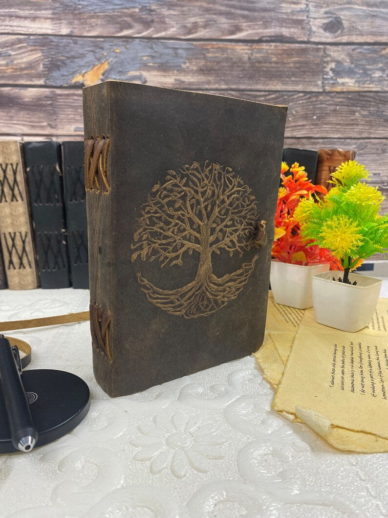 Tree of Life Leather Grimoire Journal