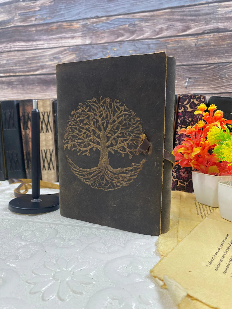 Tree of Life Leather Grimoire Journal