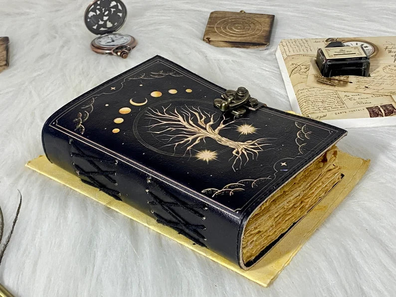 Tree of Life Leather Journal – Travel Notebook 5x7 inch, 200 pages