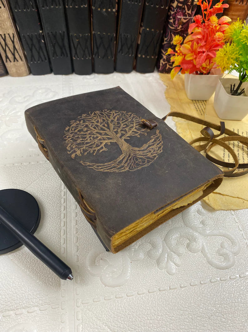 Tree of Life Leather Grimoire Journal