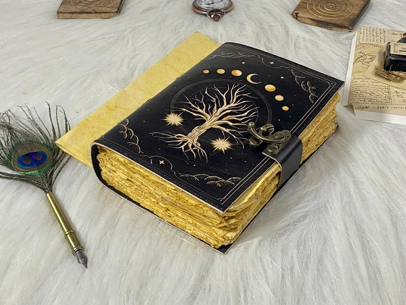 Tree of Life Leather Journal – Travel Notebook 5x7 inch, 200 pages