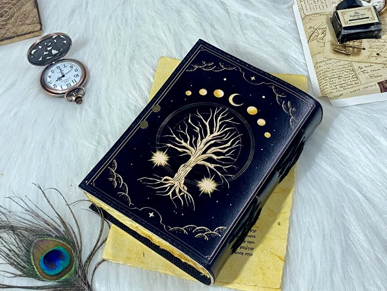 Tree of Life Leather Journal – Travel Notebook 5x7 inch, 200 pages