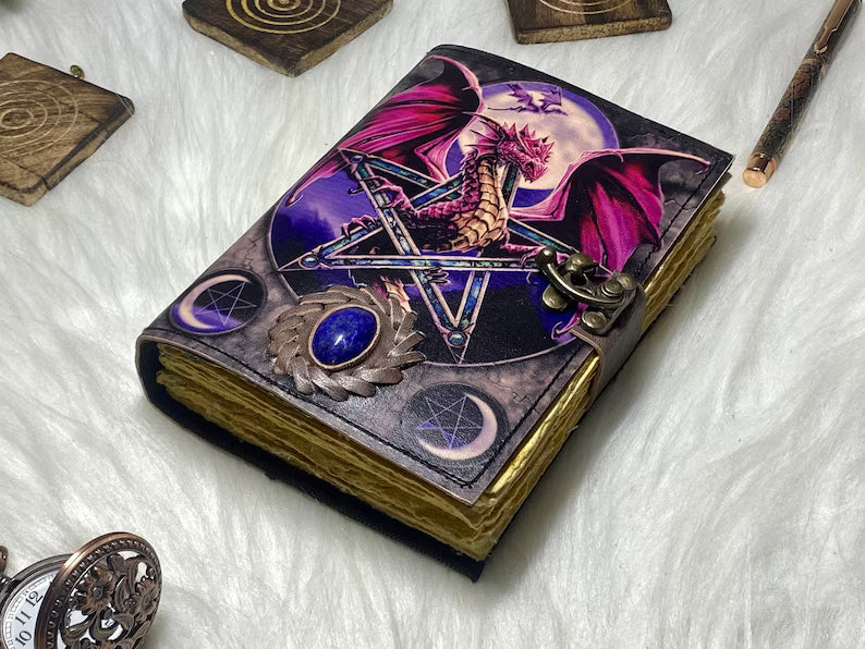 Dragon Leather Grimoire Journal