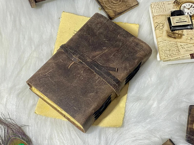 Sun & Moon Leather Spell Journal