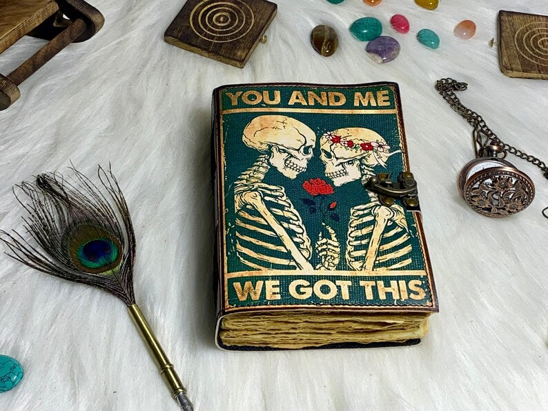 Skull Tarot Journal – Gothic Grimoire Notebook