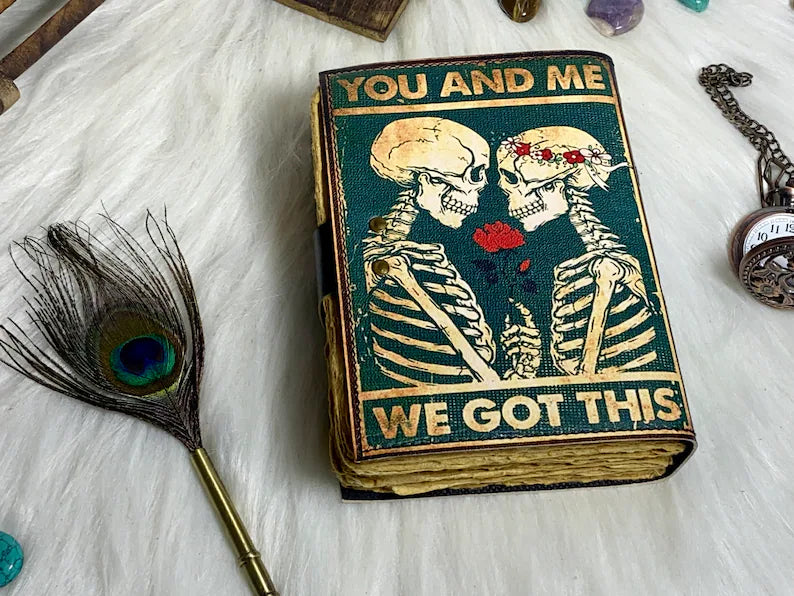 Skull Tarot Journal – Gothic Grimoire Notebook
