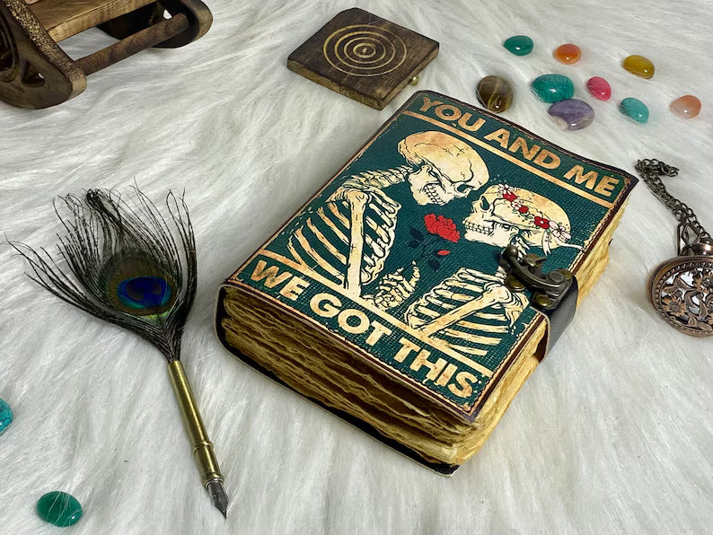 Skull Tarot Journal – Gothic Grimoire Notebook