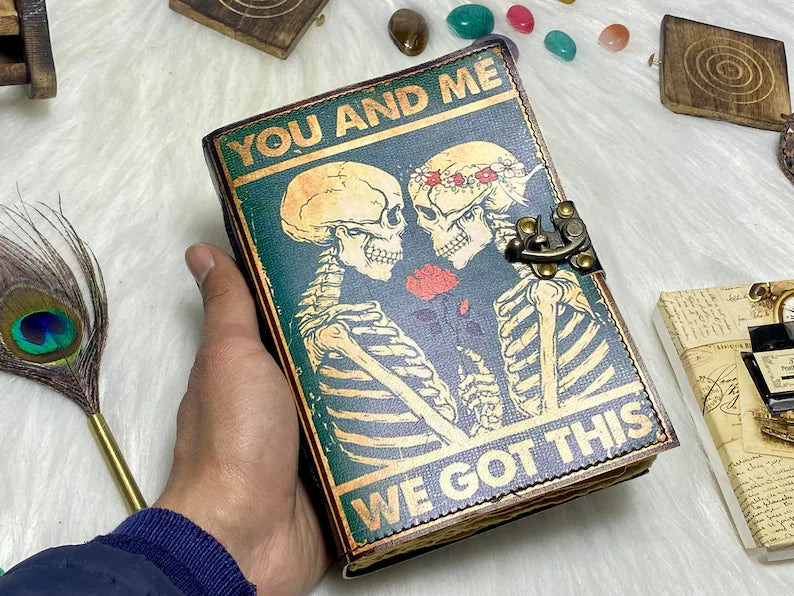 Skull Tarot Journal – Gothic Grimoire Notebook