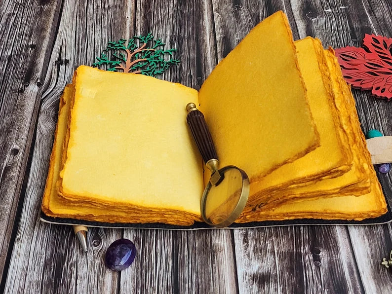 Vintage Journal Handmade Moon Eclipse Leather Journal Diary (5X7Inch), 200 page