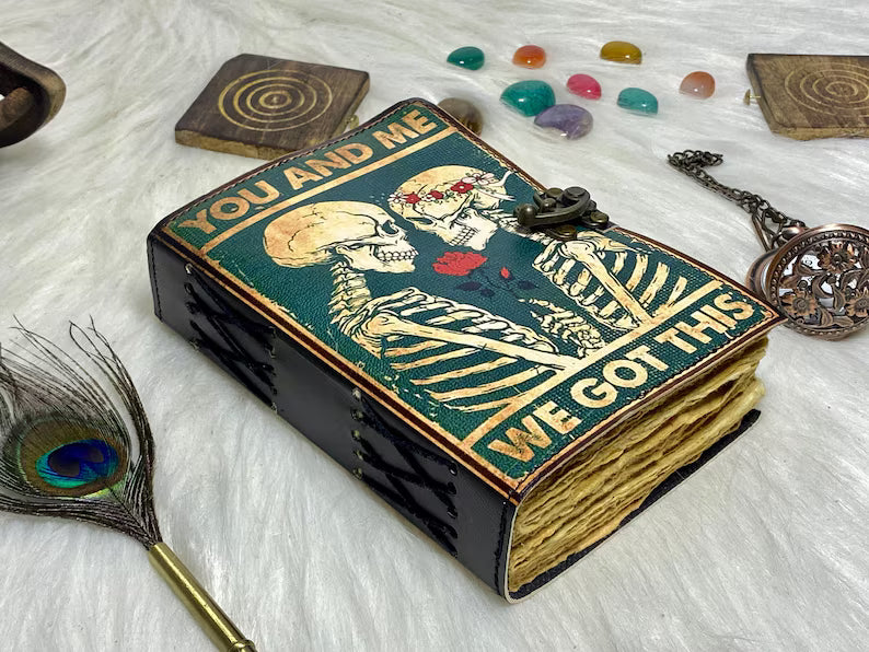 Skull Tarot Journal – Gothic Grimoire Notebook