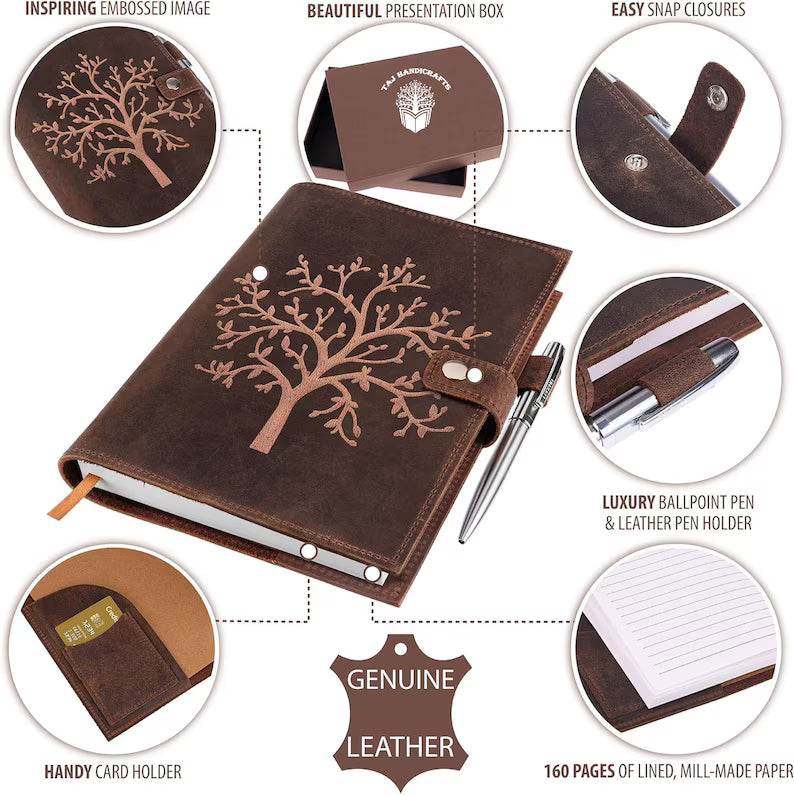 Tree of Life Leather Spell Journal