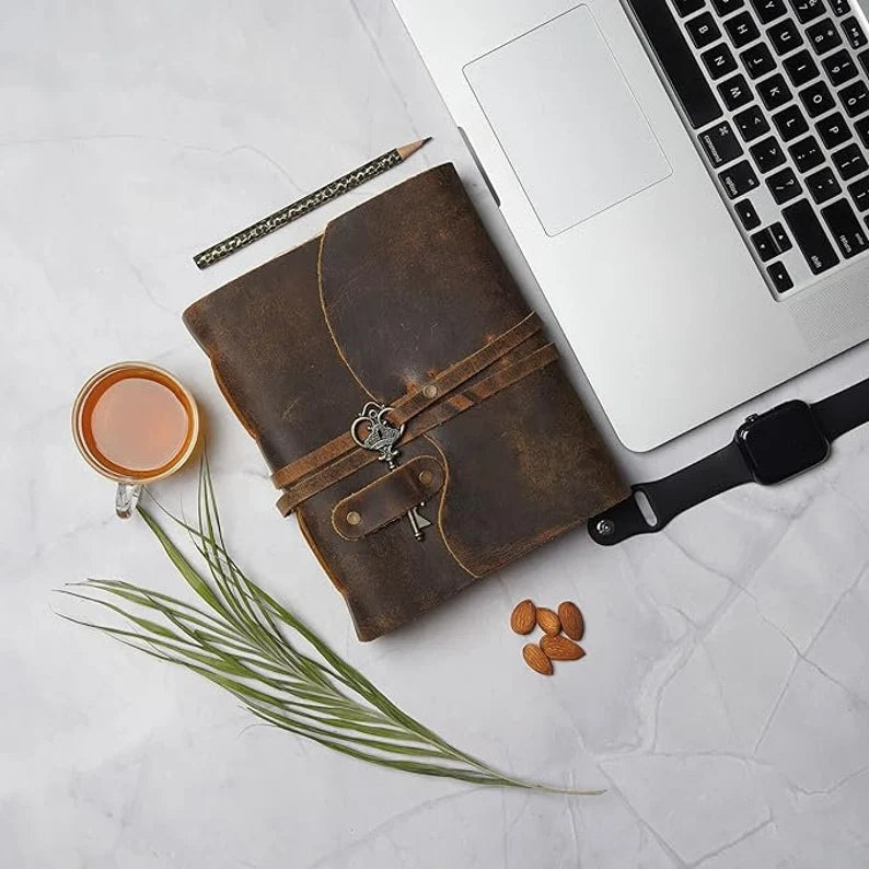 Vintage Leather Grimoire Journal