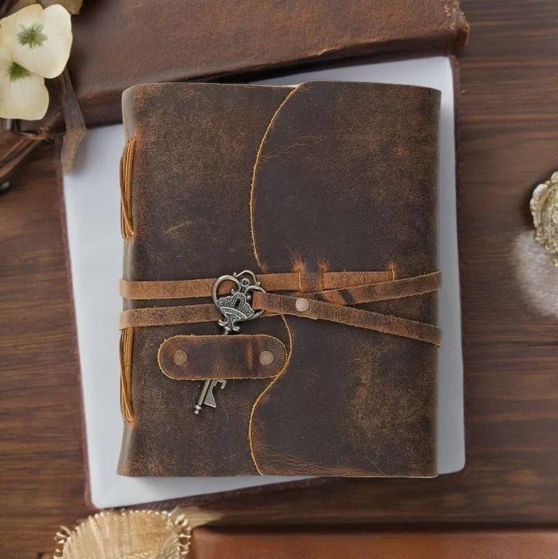 Vintage Leather Grimoire Journal