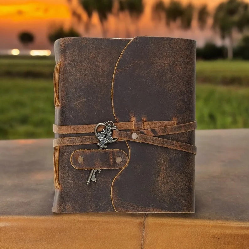 Vintage Leather Grimoire Journal