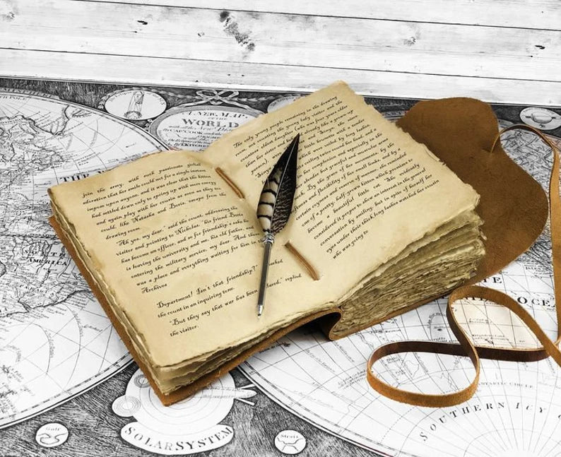 Vintage Leather Grimoire Journal